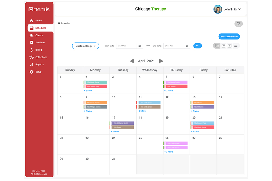 screenshot of ABA Practice Management